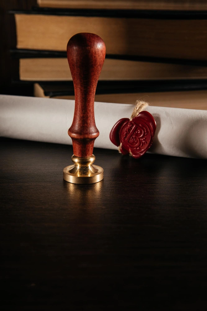 Legal Power of Attorney (POA) document on a desk prepared for notary signature and witnessing.