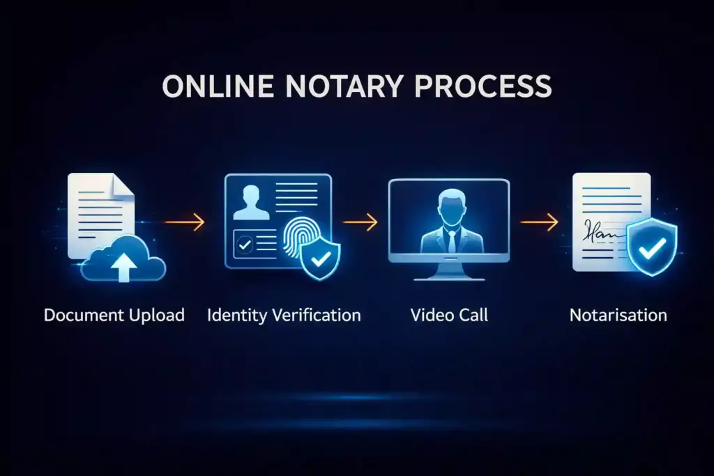 Secure, one-click document upload for online notary uk.